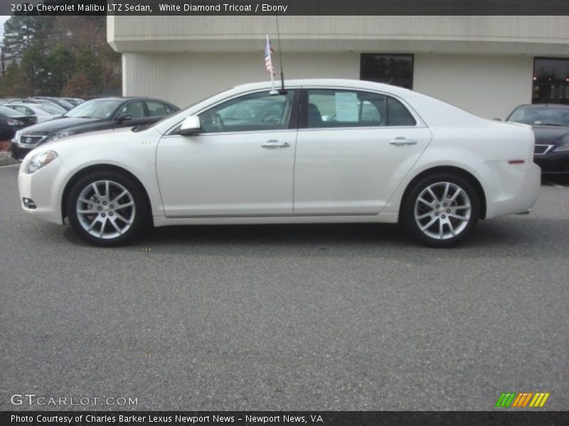 White Diamond Tricoat / Ebony 2010 Chevrolet Malibu LTZ Sedan