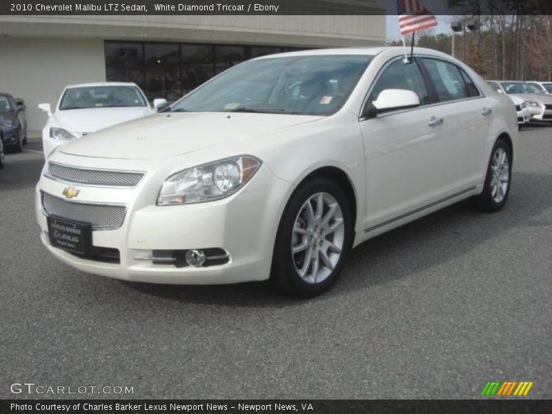 White Diamond Tricoat / Ebony 2010 Chevrolet Malibu LTZ Sedan