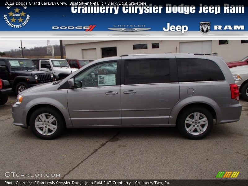 Billet Silver Metallic / Black/Light Graystone 2013 Dodge Grand Caravan Crew