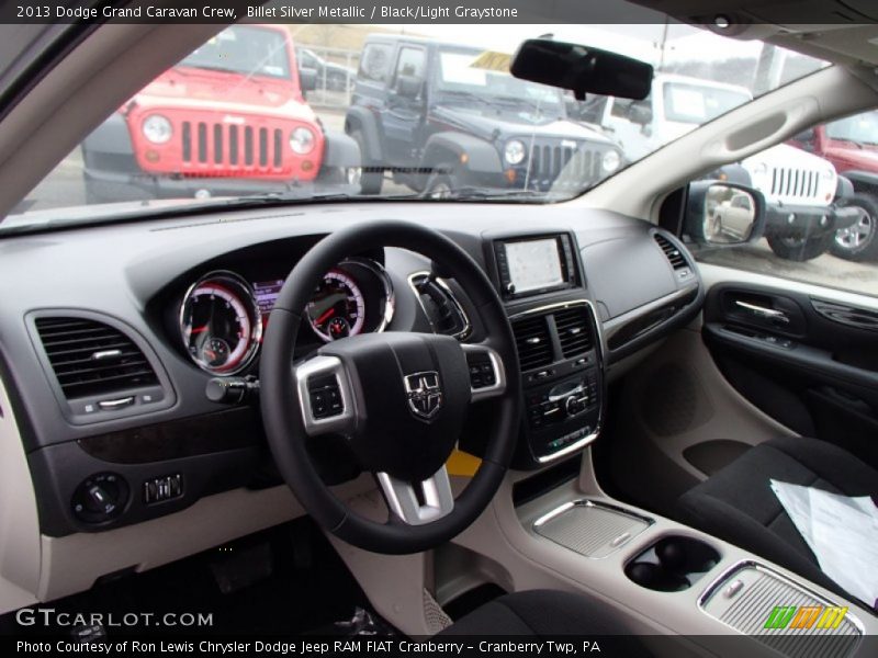 Billet Silver Metallic / Black/Light Graystone 2013 Dodge Grand Caravan Crew