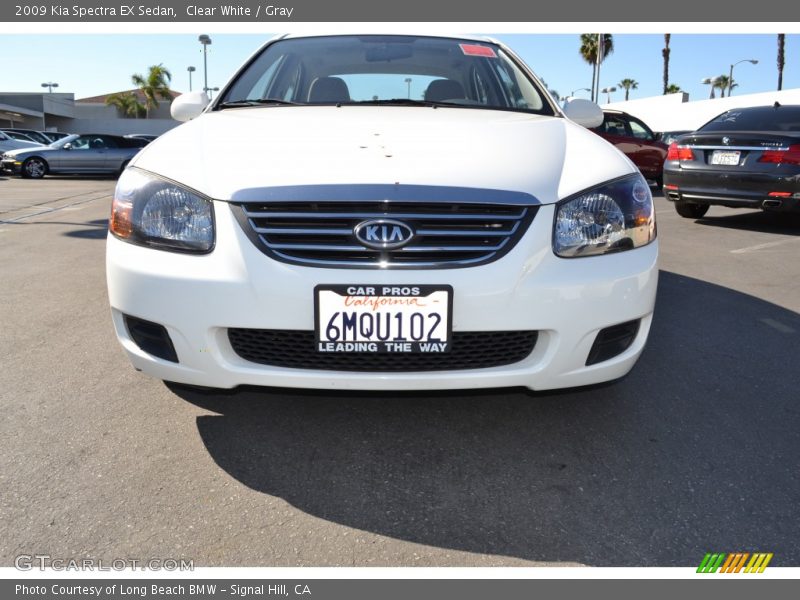 Clear White / Gray 2009 Kia Spectra EX Sedan