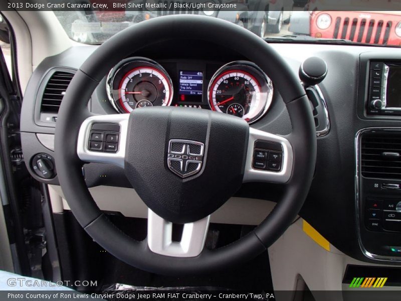 Billet Silver Metallic / Black/Light Graystone 2013 Dodge Grand Caravan Crew