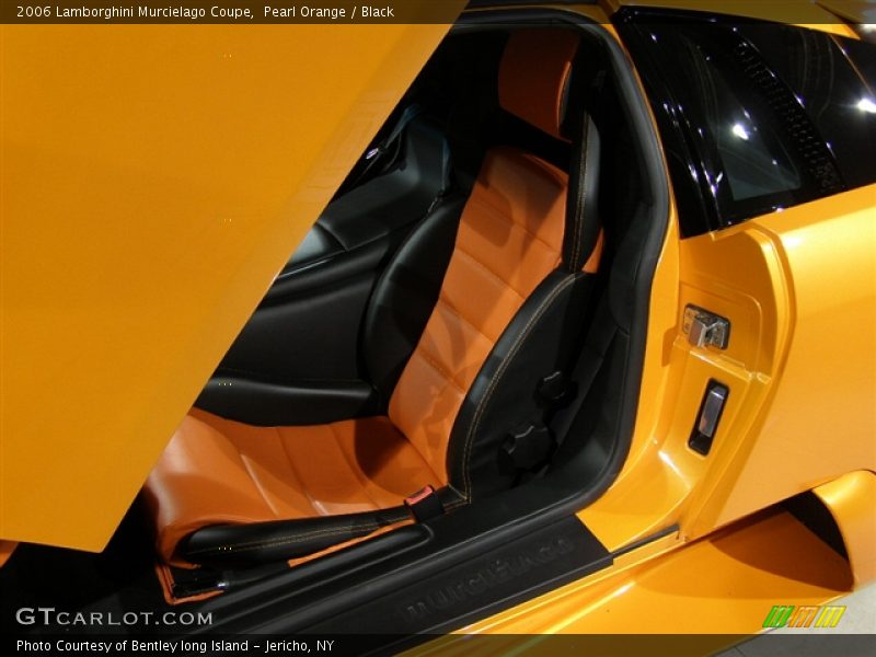 2006 Lamborghini Murcielago, Pearl Orange (Arancio Atlas) / Black/Orange, Drivers Seat - 2006 Lamborghini Murcielago Coupe