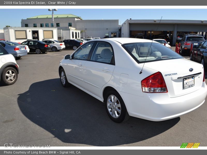 Clear White / Gray 2009 Kia Spectra EX Sedan