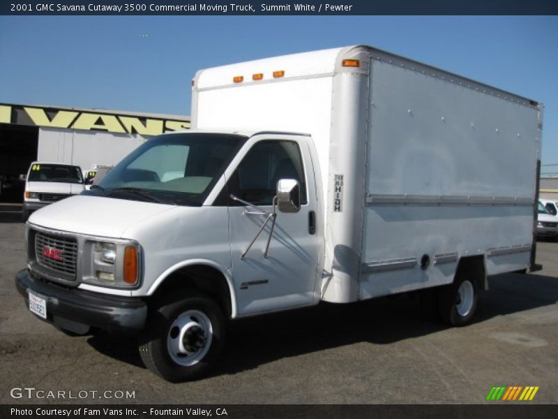 Summit White / Pewter 2001 GMC Savana Cutaway 3500 Commercial Moving Truck