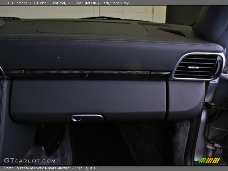 GT Silver Metallic / Black/Stone Grey 2011 Porsche 911 Turbo S Cabriolet