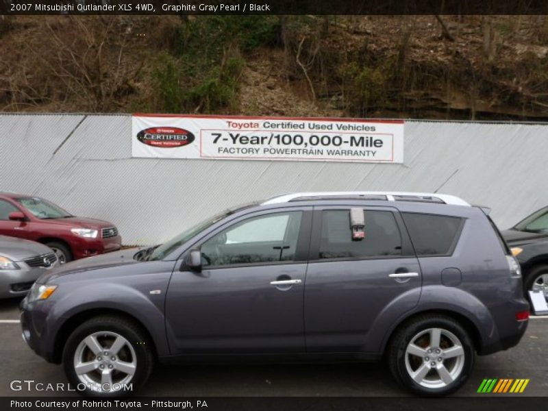 Graphite Gray Pearl / Black 2007 Mitsubishi Outlander XLS 4WD