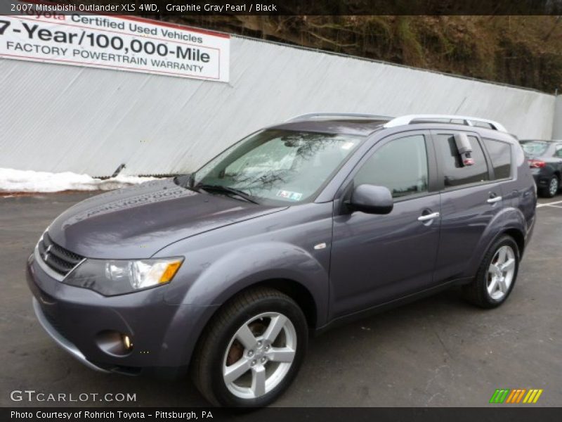 Graphite Gray Pearl / Black 2007 Mitsubishi Outlander XLS 4WD