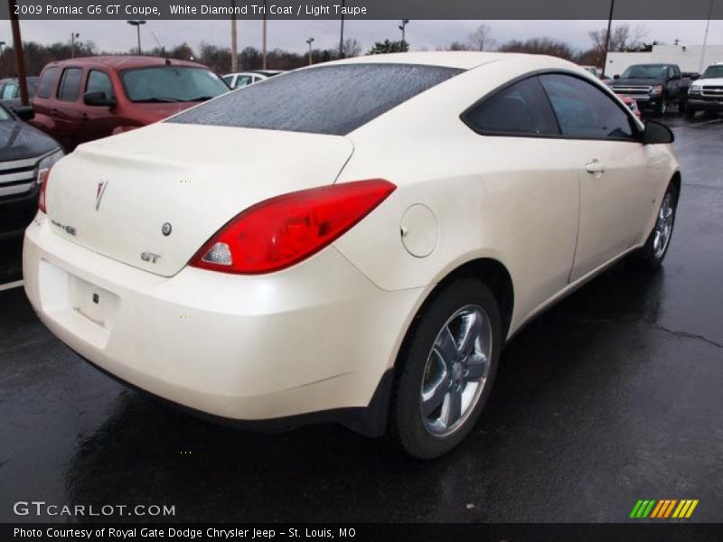 White Diamond Tri Coat / Light Taupe 2009 Pontiac G6 GT Coupe