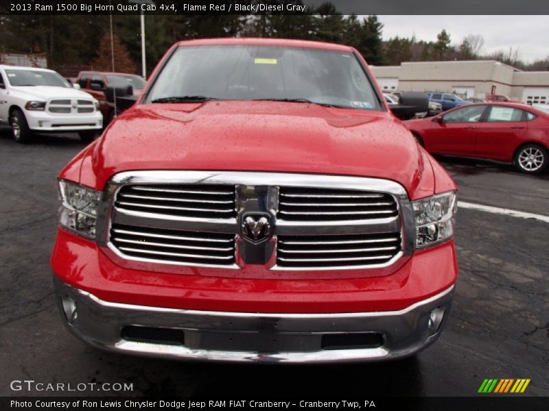 Flame Red / Black/Diesel Gray 2013 Ram 1500 Big Horn Quad Cab 4x4