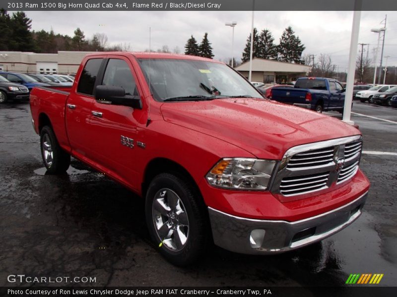 Flame Red / Black/Diesel Gray 2013 Ram 1500 Big Horn Quad Cab 4x4
