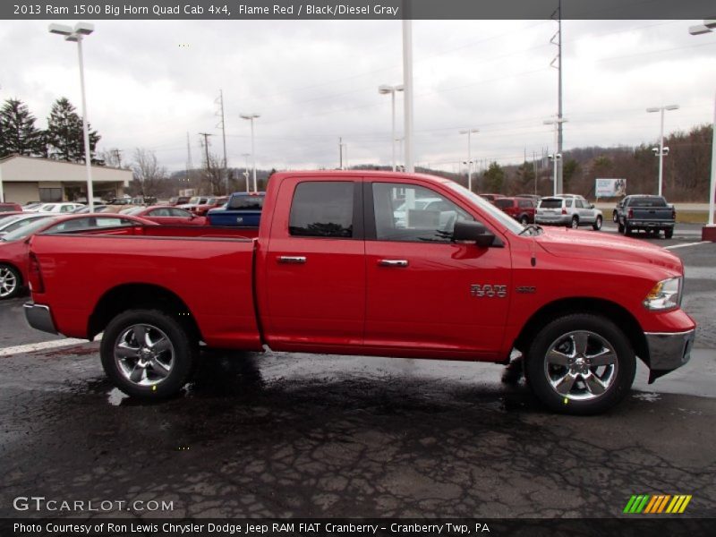 Flame Red / Black/Diesel Gray 2013 Ram 1500 Big Horn Quad Cab 4x4