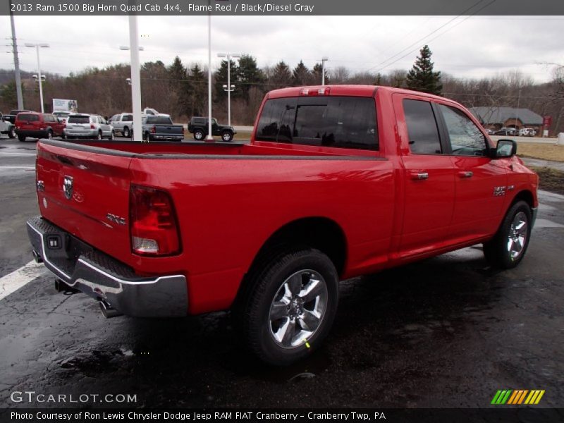 Flame Red / Black/Diesel Gray 2013 Ram 1500 Big Horn Quad Cab 4x4