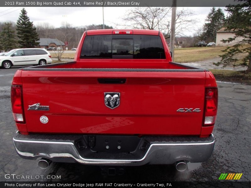 Flame Red / Black/Diesel Gray 2013 Ram 1500 Big Horn Quad Cab 4x4