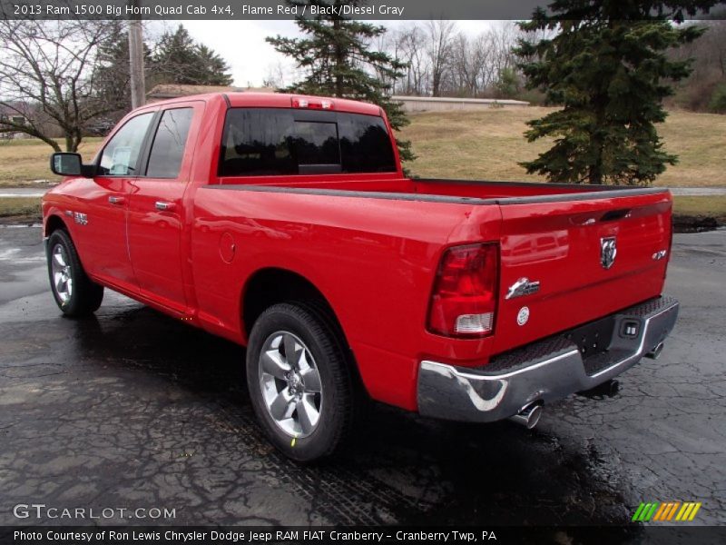 Flame Red / Black/Diesel Gray 2013 Ram 1500 Big Horn Quad Cab 4x4