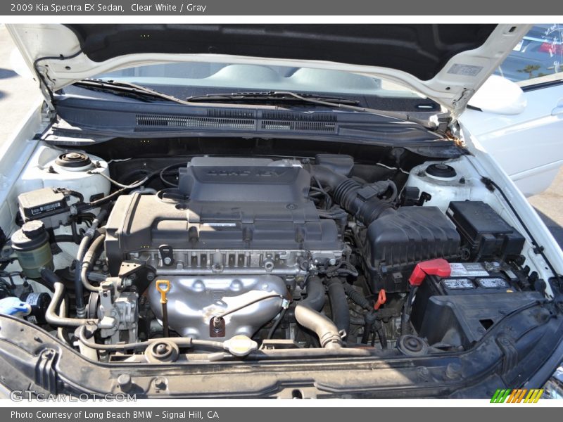 Clear White / Gray 2009 Kia Spectra EX Sedan