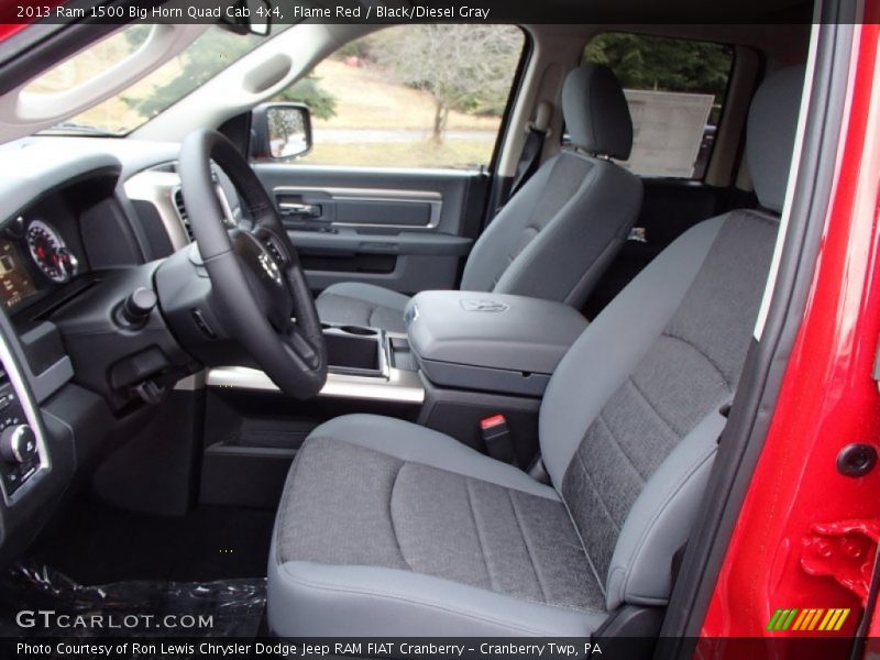 Flame Red / Black/Diesel Gray 2013 Ram 1500 Big Horn Quad Cab 4x4
