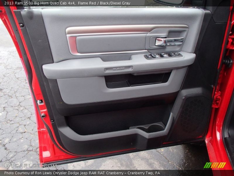 Flame Red / Black/Diesel Gray 2013 Ram 1500 Big Horn Quad Cab 4x4