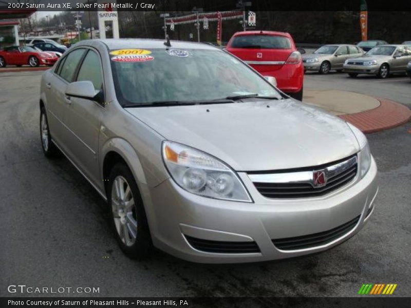 Silver Pearl Metallic / Gray 2007 Saturn Aura XE