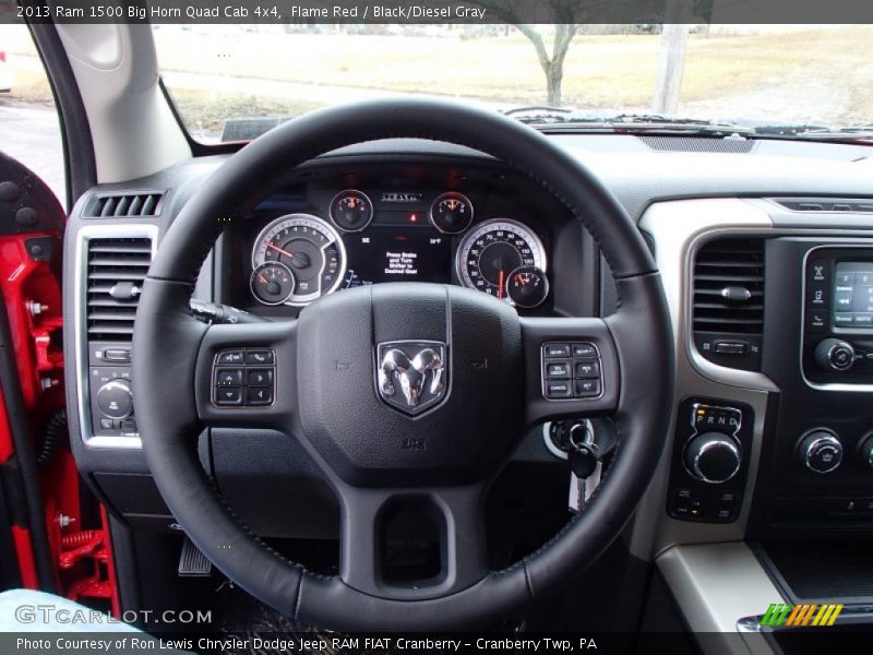 Flame Red / Black/Diesel Gray 2013 Ram 1500 Big Horn Quad Cab 4x4