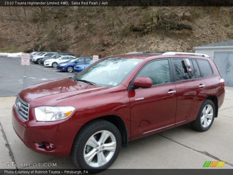 Salsa Red Pearl / Ash 2010 Toyota Highlander Limited 4WD