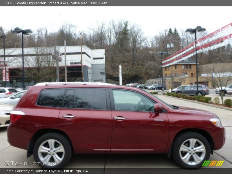 Salsa Red Pearl / Ash 2010 Toyota Highlander Limited 4WD
