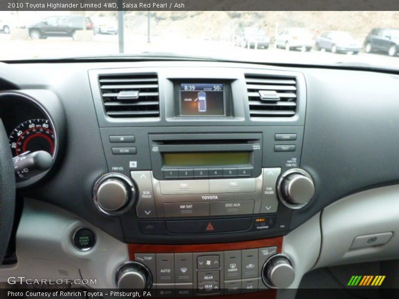 Salsa Red Pearl / Ash 2010 Toyota Highlander Limited 4WD