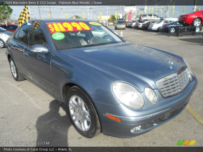 Platinum Blue Metallic / Stone 2004 Mercedes-Benz E 320 Sedan