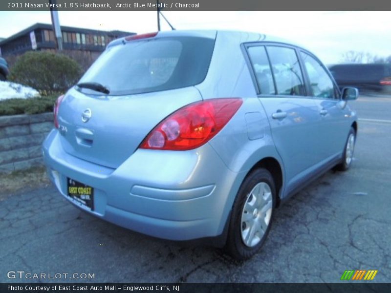 Arctic Blue Metallic / Charcoal 2011 Nissan Versa 1.8 S Hatchback