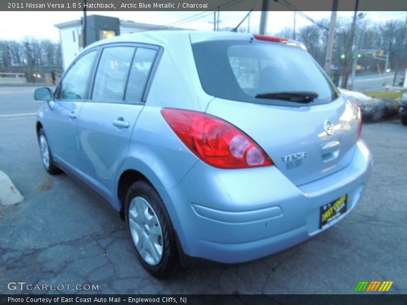 Arctic Blue Metallic / Charcoal 2011 Nissan Versa 1.8 S Hatchback