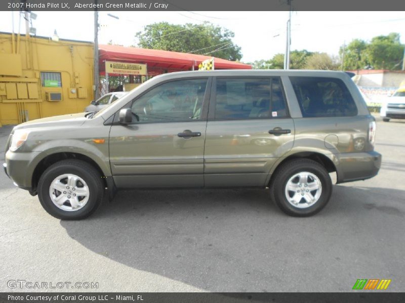 Aberdeen Green Metallic / Gray 2007 Honda Pilot LX
