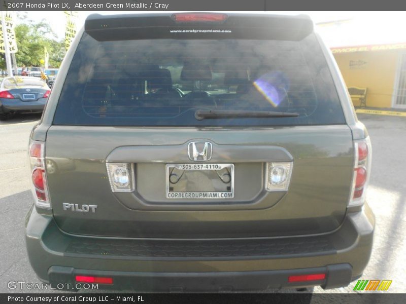 Aberdeen Green Metallic / Gray 2007 Honda Pilot LX