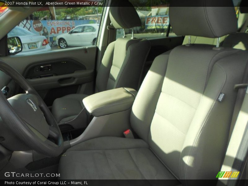Aberdeen Green Metallic / Gray 2007 Honda Pilot LX