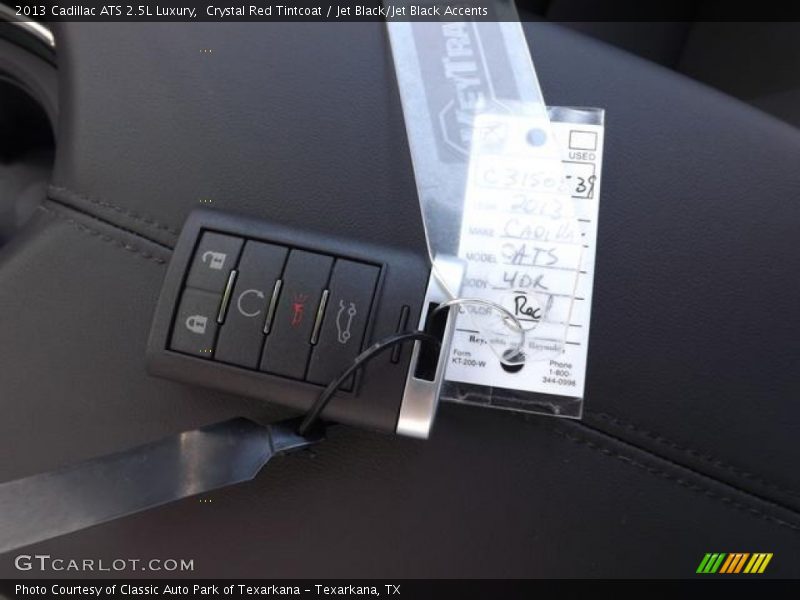 Crystal Red Tintcoat / Jet Black/Jet Black Accents 2013 Cadillac ATS 2.5L Luxury