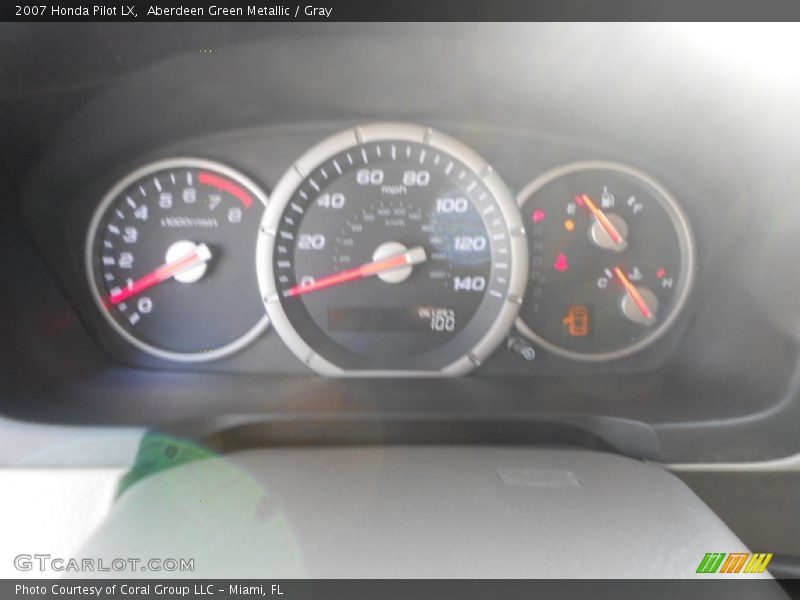 Aberdeen Green Metallic / Gray 2007 Honda Pilot LX