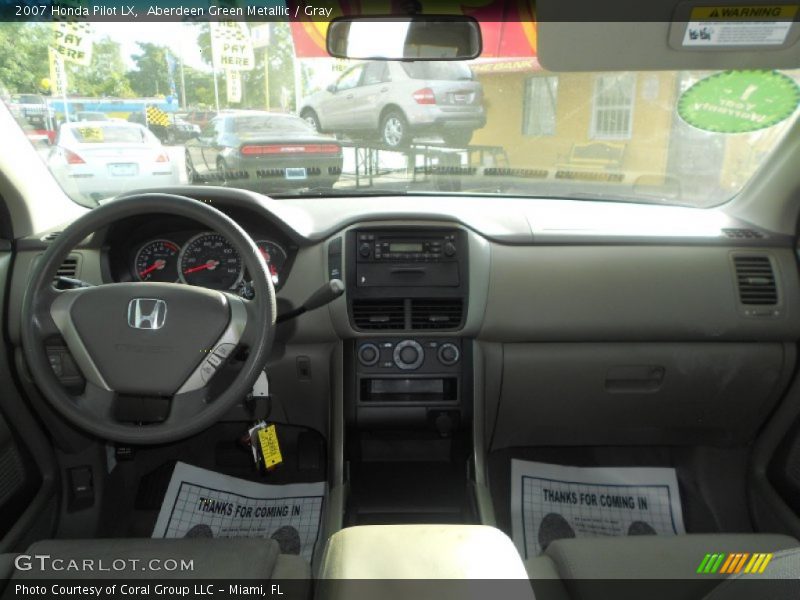 Aberdeen Green Metallic / Gray 2007 Honda Pilot LX