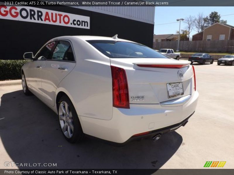 White Diamond Tricoat / Caramel/Jet Black Accents 2013 Cadillac ATS 2.0L Turbo Performance