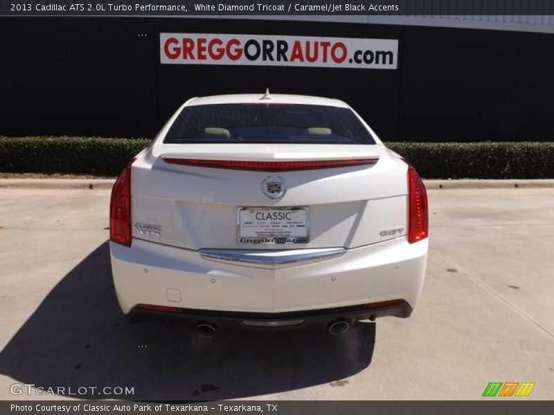 White Diamond Tricoat / Caramel/Jet Black Accents 2013 Cadillac ATS 2.0L Turbo Performance