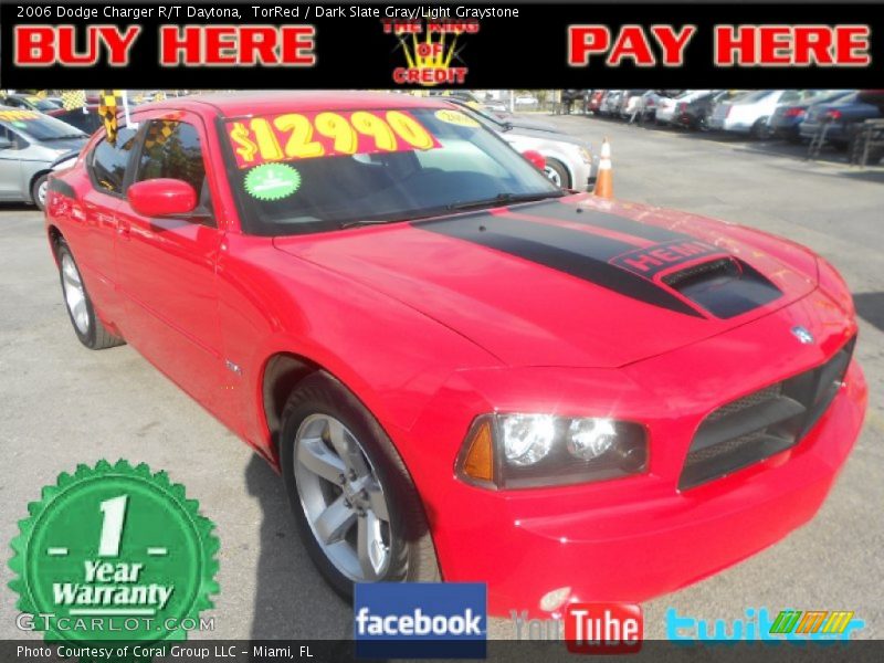 TorRed / Dark Slate Gray/Light Graystone 2006 Dodge Charger R/T Daytona