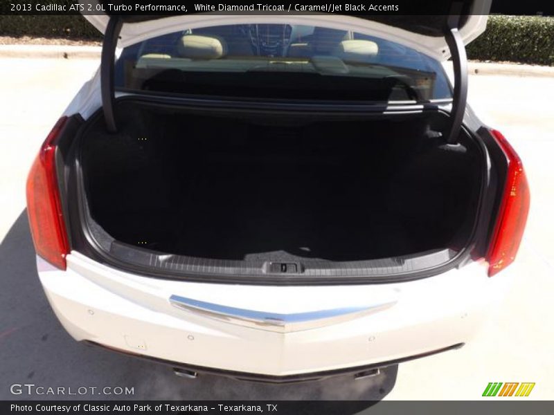 White Diamond Tricoat / Caramel/Jet Black Accents 2013 Cadillac ATS 2.0L Turbo Performance