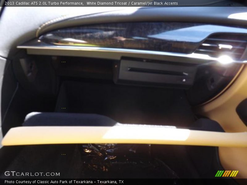 White Diamond Tricoat / Caramel/Jet Black Accents 2013 Cadillac ATS 2.0L Turbo Performance