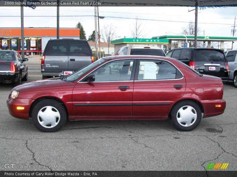 Cassis Red Pearl / Gray 2000 Suzuki Esteem GL Sedan