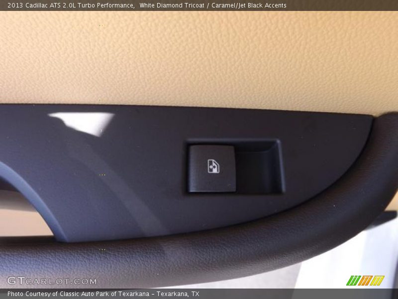 White Diamond Tricoat / Caramel/Jet Black Accents 2013 Cadillac ATS 2.0L Turbo Performance