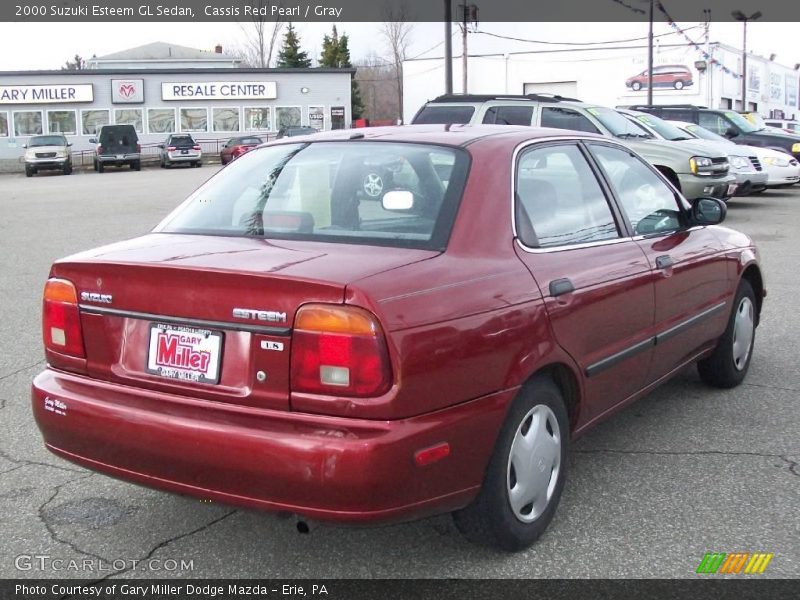 Cassis Red Pearl / Gray 2000 Suzuki Esteem GL Sedan