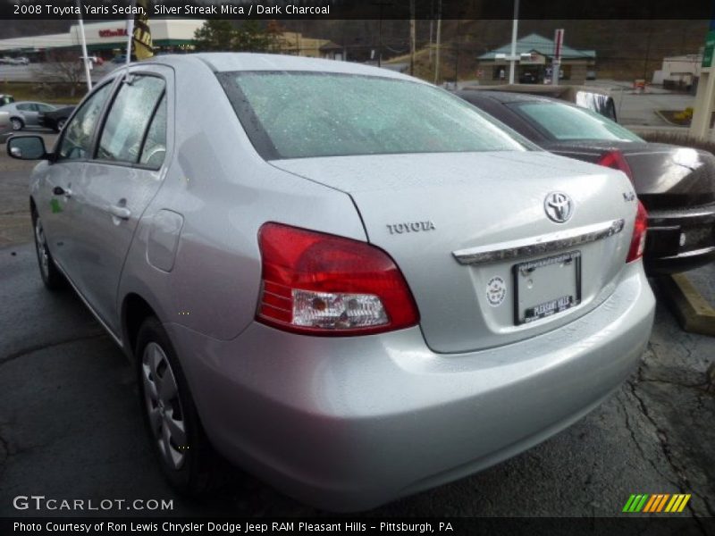Silver Streak Mica / Dark Charcoal 2008 Toyota Yaris Sedan