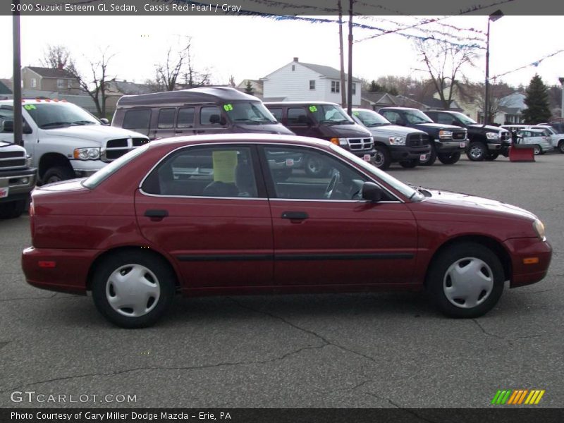 Cassis Red Pearl / Gray 2000 Suzuki Esteem GL Sedan