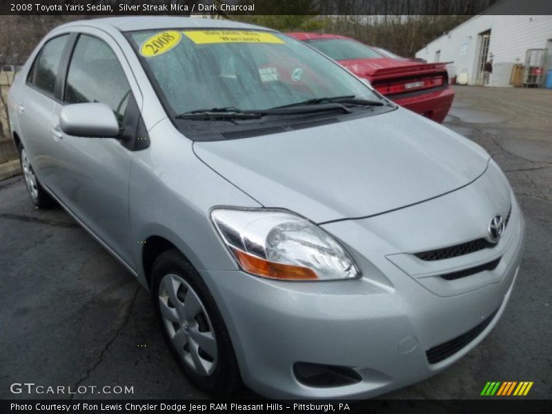Silver Streak Mica / Dark Charcoal 2008 Toyota Yaris Sedan