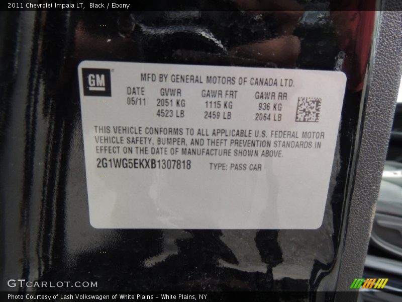 Black / Ebony 2011 Chevrolet Impala LT
