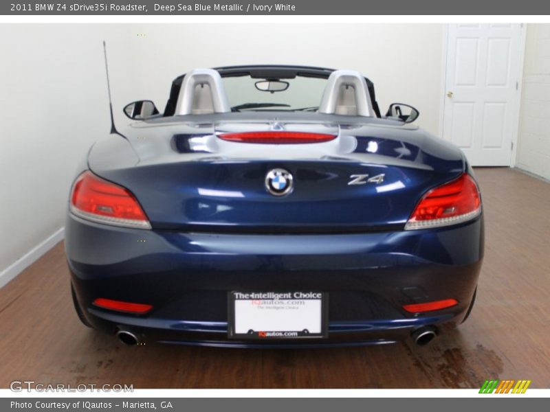Deep Sea Blue Metallic / Ivory White 2011 BMW Z4 sDrive35i Roadster