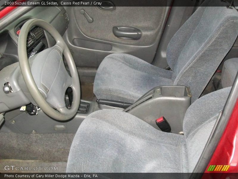 Cassis Red Pearl / Gray 2000 Suzuki Esteem GL Sedan